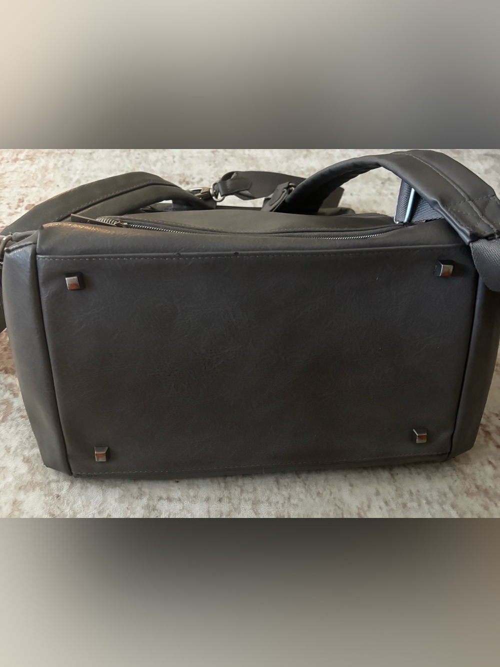 BÉIS Diaper Bag Backpack Gray Large Travel Baby Changing Bag Multi Pocket - Picture 4 of 8